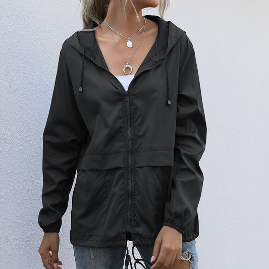 Women Jacket Streetwear Tactical Waterproof Windbreaker Female Hooded Hip-hop Pilot Windproof Coats Outdoor Hiking Raincoat