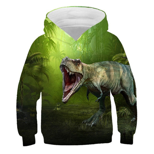 Animal Kingdom Dinosaur World 3d Hoodies Children Pullover Cartoon Sweatshirt Boys and Girls Hoodies Hot Sale Dinosaur Clothing