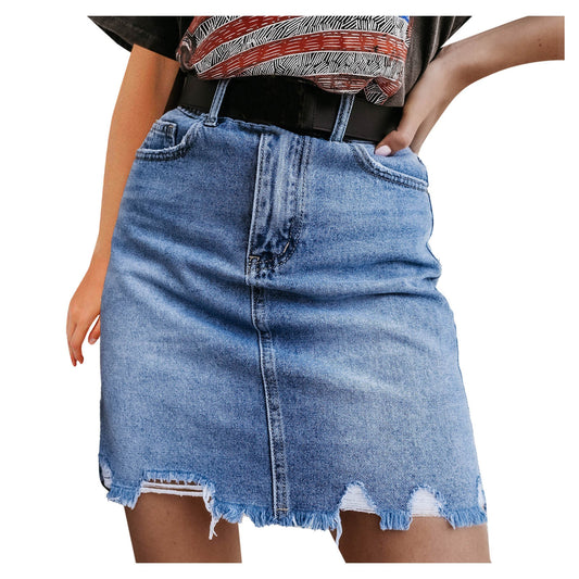 62# New High Waist Casual Style Short Denim Skirt Women's Summer Sexy Mini Skirt Fashion A-line Jeans Skirt S-2xl Drop Shipping