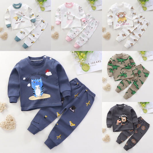 2pcs Baby Boys Clothes Suits Brand Newborn Infant Clothing Sets Girls Long Sleeved Tops+pants Suit Kids Bebes Underwear