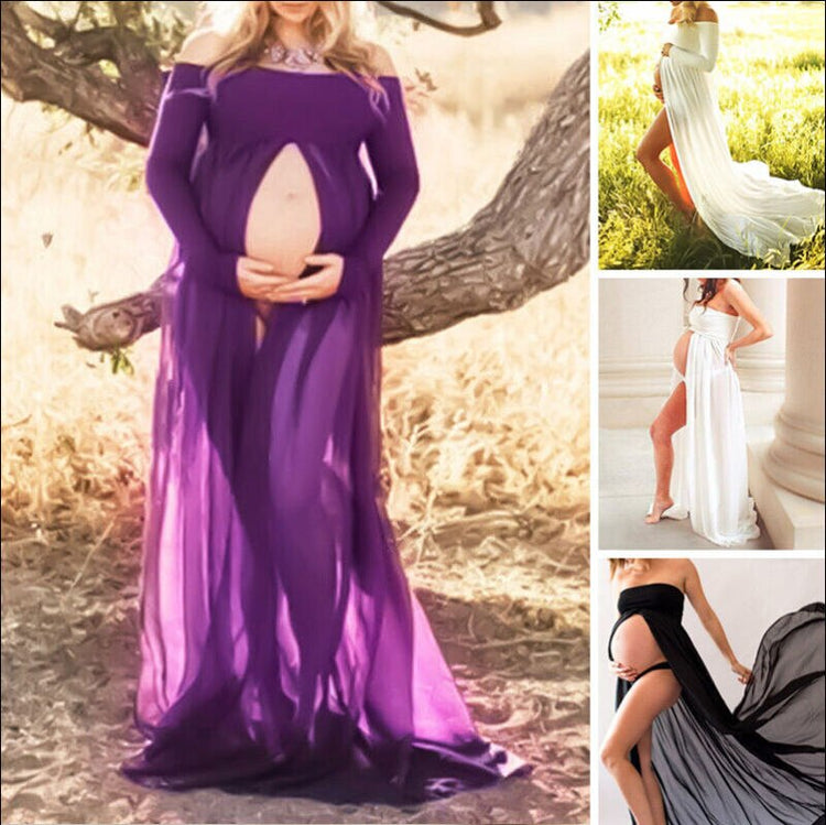 Couple Maternity Photography Props Maxi Maternity Gown Lace Maternity Dress Fancy shooting photo summer pregnant dress Plus Size