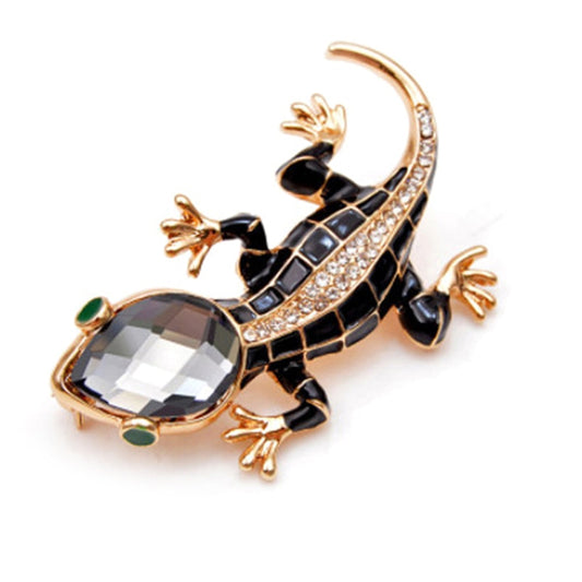 Crystal Lizard Gecko Brooches For Women Jewelry Luxury Cute Fashion Animal Lapel Pins Shining Jewelry Kids Clothing Accessories