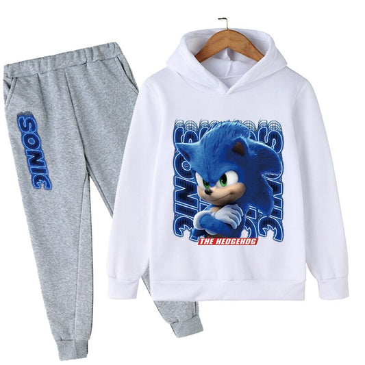 Boys Clothing Sets Autumn Boys Clothes Casual Outfit Sonic Hoodies + Pants Kids Tracksuit Teen Children Clothing Suit 4-14 Year