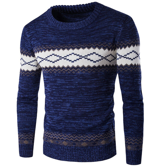 Autumn Winter Sweaters Casual Pullovers 2021 New Men Navy Long Sleeve Knitted Sweater High Quality Pullovers Homme Warm Knitwear