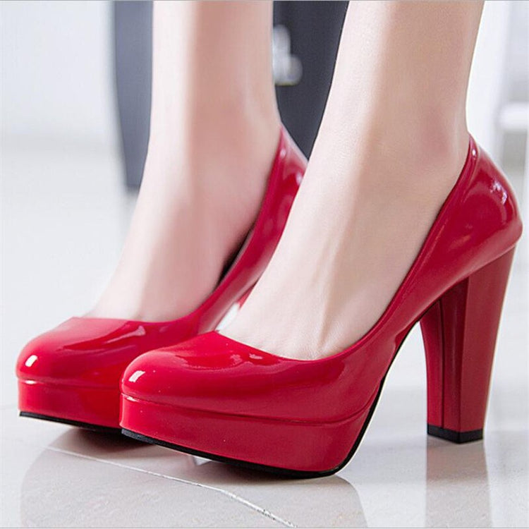 Big Size 34-42 11 10 Womens Platform Pumps Shoes for woman high heels White wedding Shoes zapatos mujer Spring red boat shoes