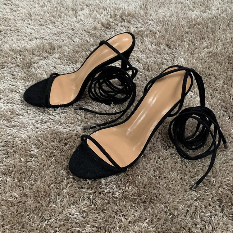 2021 Women Pumps Open Toe Sexy Sandals Ladies Thin Belt High Heels Females Outdoor Party Dress Brand Fashion Shoes For Lady