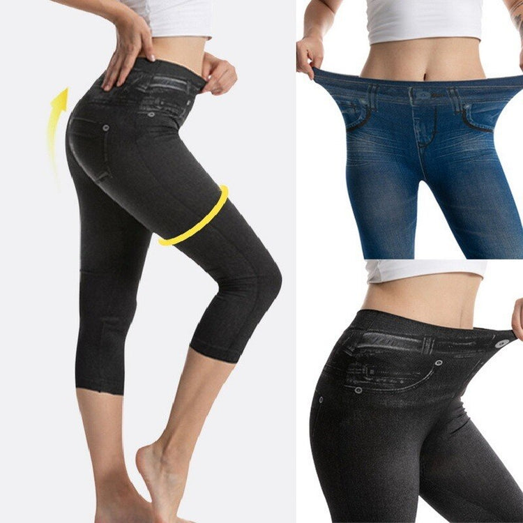 2021 Denim Trousers Fashion Leggings Push Up Leggings Pockets Slim Jeans Plus Size Leggings Ladies Skinny Trousers Denim Mujer