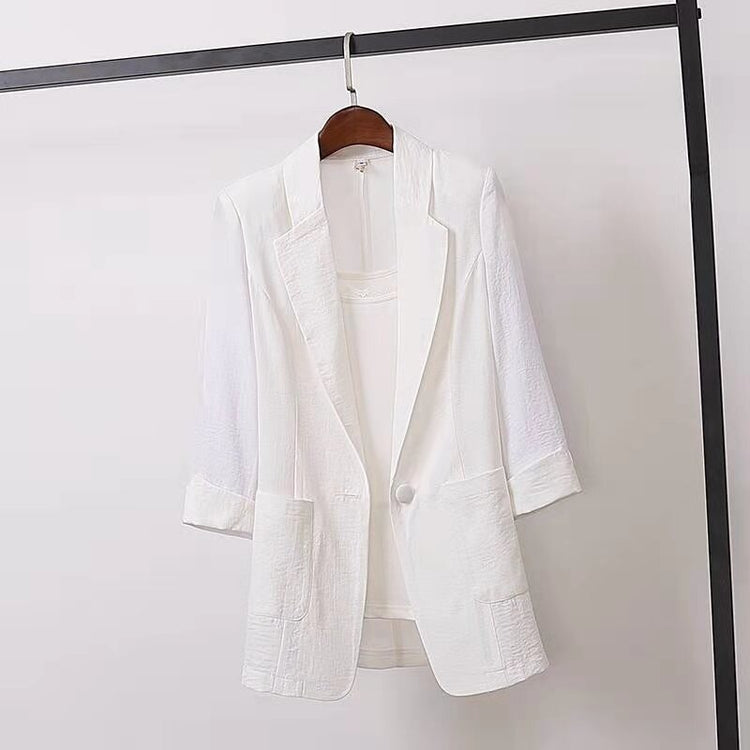 Fashion Women's Jacket Solid Color Yellow Black Cotton Fabric Loose Oversize Coat New Spring Summer Jackets 2021 Ol Women's Suit