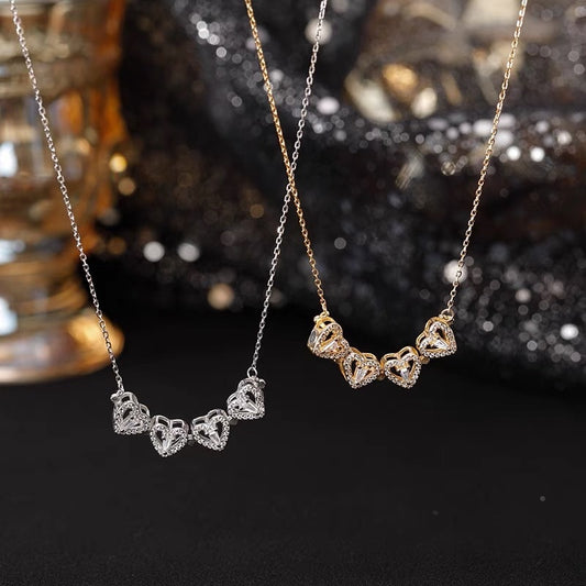 Trendy Lucky Four Leaf Clover Pendant Necklace Luxury for Women Men Love Necklace Openable Choker Jewelry