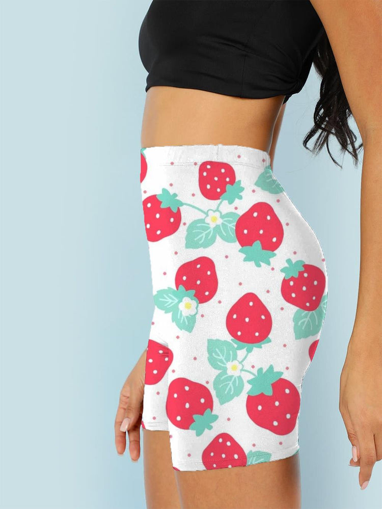 3d Shorts Strawberry Shorts Women Flower  Lovely Short Harajuku  Womens Pants Beach Athletic Fashionable High Quality