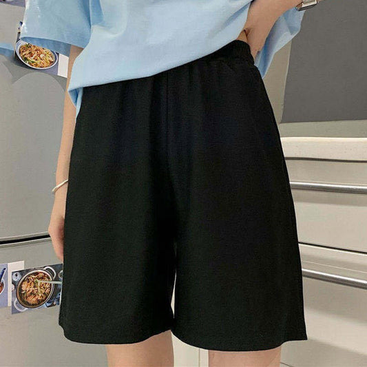 2021 All-match Women Pockets Short Pant summer Casual Lady Loose Solid Leisure Female Workout Waistband Skinny Stretch Shorts
