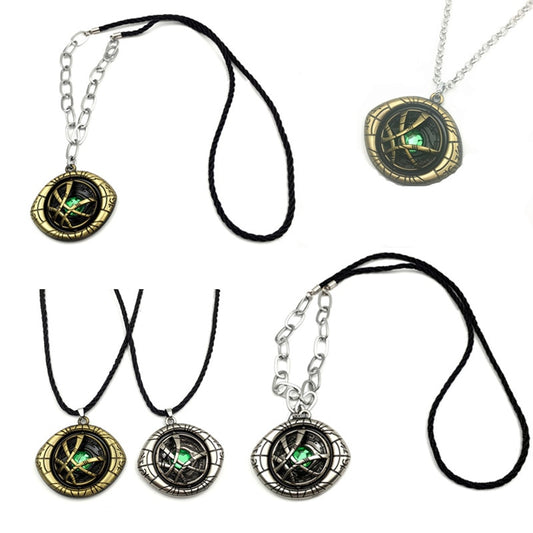 Movie Necklace New Rotatable Necklaces Eye Of Agamotto Chain Pendant Choker For Men Women Accessories Gifts