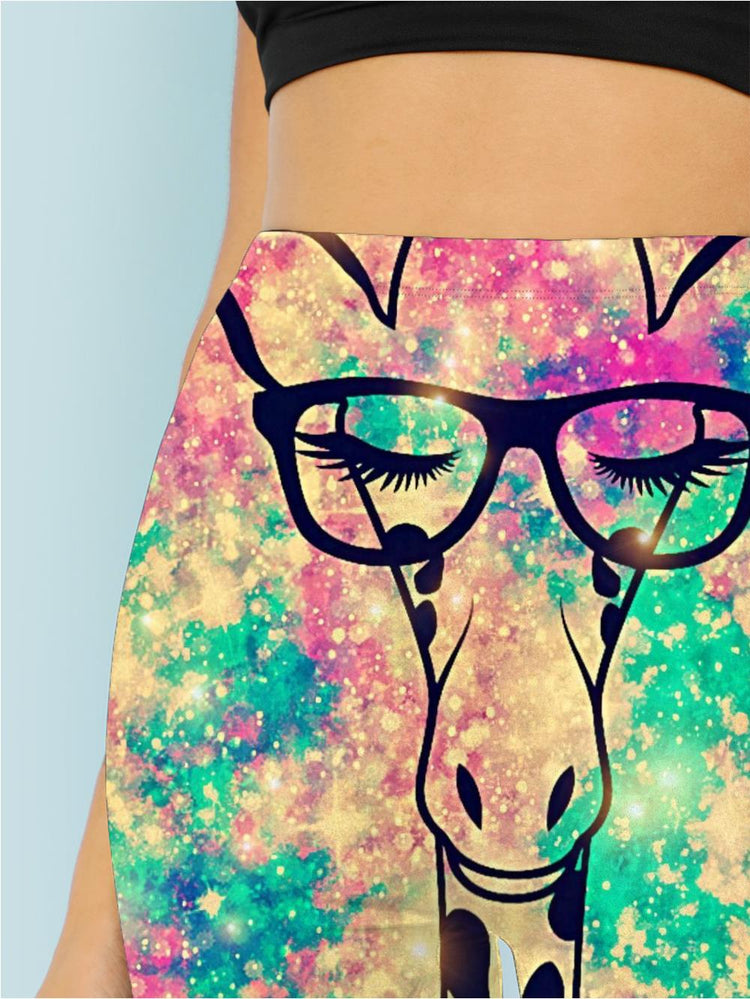 3d Shorts Giraffe Shorts Women Lovely Sexy Animal High Waist Colorful Casual Womens Pants Hot Lady Cool Plus Size