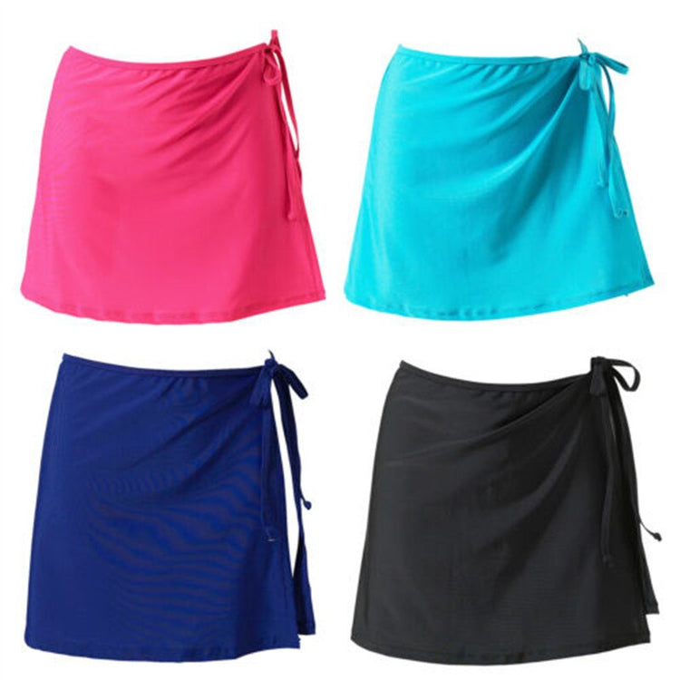Hot Sale Women Fashion Beach Vacation Bikini Solid Color Lace-Up Female Swim Bottom Mini Skirt