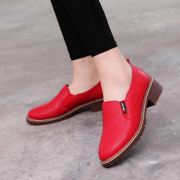 Summer Ladies Shoes Women's Loafers Fashion Ladies Thick With High Heel Pointed Shoes Sandals Business Dress Shoes