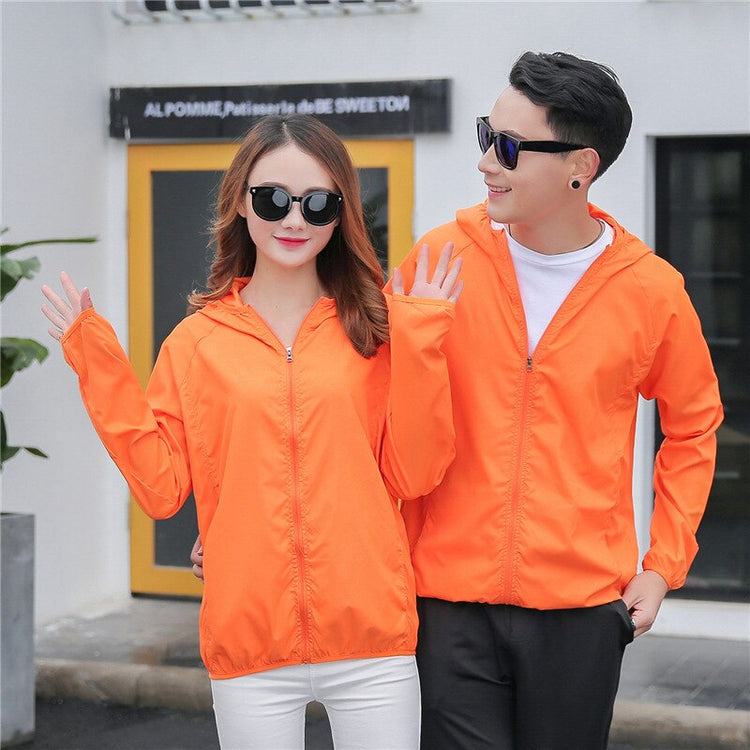New Outdoor Jackets Spring summer Men Women Thin and light windproof Quick-drying hooded coat camping Hiking Fishing outerwear