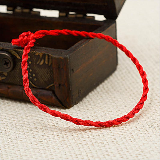 1 PCS Fashion Red Line Lucky Red Handmade Rope ID Bracelets for Women Men Jewelry Lover Couple