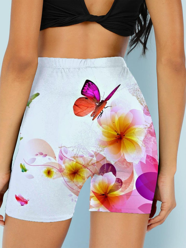 3d Shorts Butterfly Shorts Women Animal Fashion Flower Casual Colorful Short Womens Pants Hot Lady Hawaii Plus Size