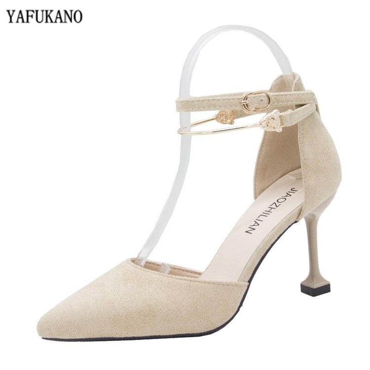 2020 Summer Women Shoes Buckle Strap Pointed Toe Women Pumps High Thin Heels Party Sexy Shoes Lady Wedding Shoes