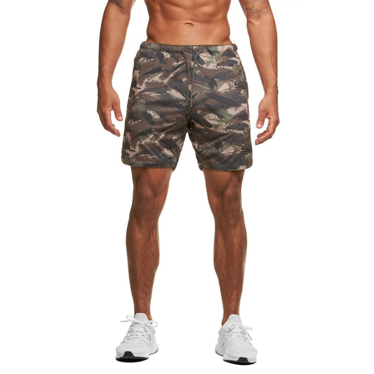 2021 8 Color Men Sports Shorts Camouflage Print Elastic Waist Sports Pants Drawstring Mouth Suitable For Jogging Fitness Shorts