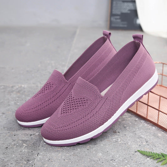 2021 Buty damskie Slip On Footwear Zapatos De Mujer Outdoor Mesh Solid Color Sports Shoes Runing Breathable Shoes Sneakers