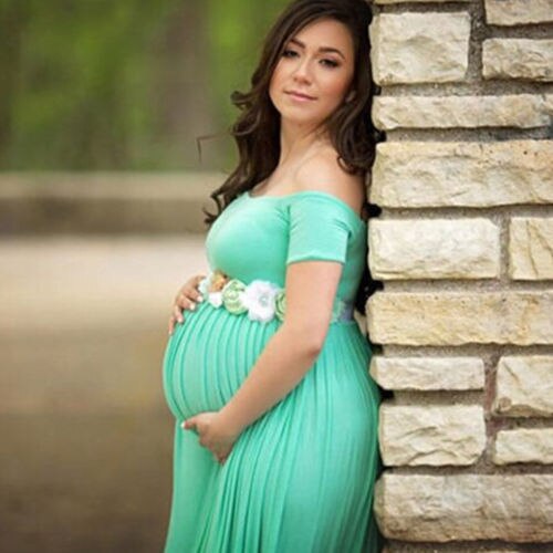 New Fashion Elegant Pregnant Women Long Maxi Gown Photography Photo Shoot Fancy Maternity Dress Plus Size