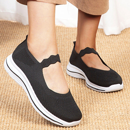 Ladies Breathable Slip On Flat Shoes Sneakers Bottom Comfortable Lightweight Sneakers Casual Shoes Soft Outdoor Female 2021 R5