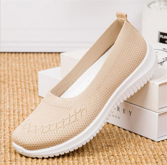 Hot Sale 2021 New Style Women's Mesh Flat Slippers Summer Breathable Casual Flat Shoes Comfortable Light Walking Shoes Shoe for