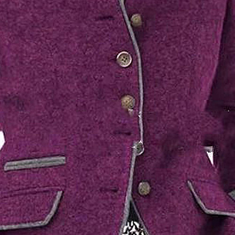 Coat Women Long Sleeve Button Stand Collar Autumn Winter Slim Woolen Coat Jacket