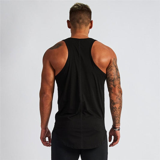 Streetwear Summer Casual Men's Vest Jogger Brand Fitness Men's Sportswear Fashion Running Workout Cotton Top