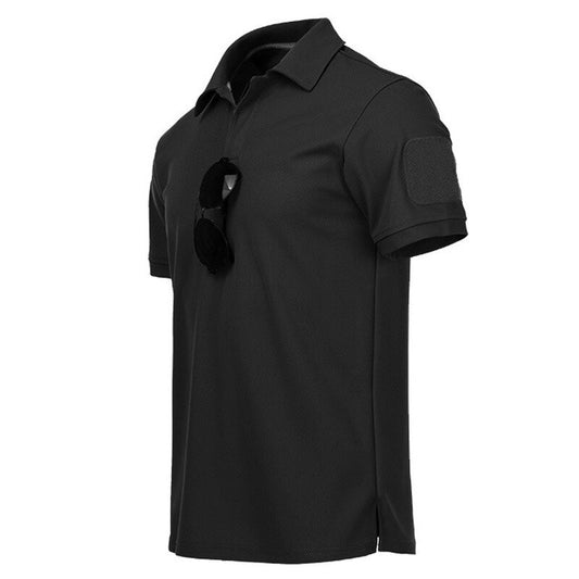 Men's Outdoor Tactical Military T-shirt Breathable Army Combat T Shirt Quick Dry Hunting Camping Hiking Tees Lapel short sleeve