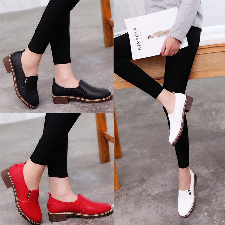 Summer Ladies Shoes Women's Loafers Fashion Ladies Thick With High Heel Pointed Shoes Sandals Business Dress Shoes