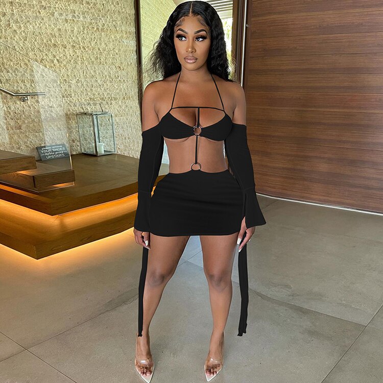 Women Mini Dresses Mesh Sheer Through Off Shoulder Backless Bodycon Sexy  Party  Birthday Club Outfits 2021 Summer