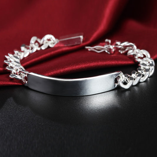 Hot new 925 sterling silver 10MM chain Bracelets for men Wedding party Wild classic Christmas Gift fashion Jewelry