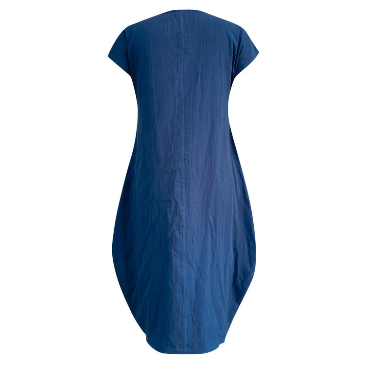 Women Casual O-neckline Solid Dress Short Sleeve Loose Pocket Loose Leisure Comfy Classic Dress Платье Летнее Женское 2021 New