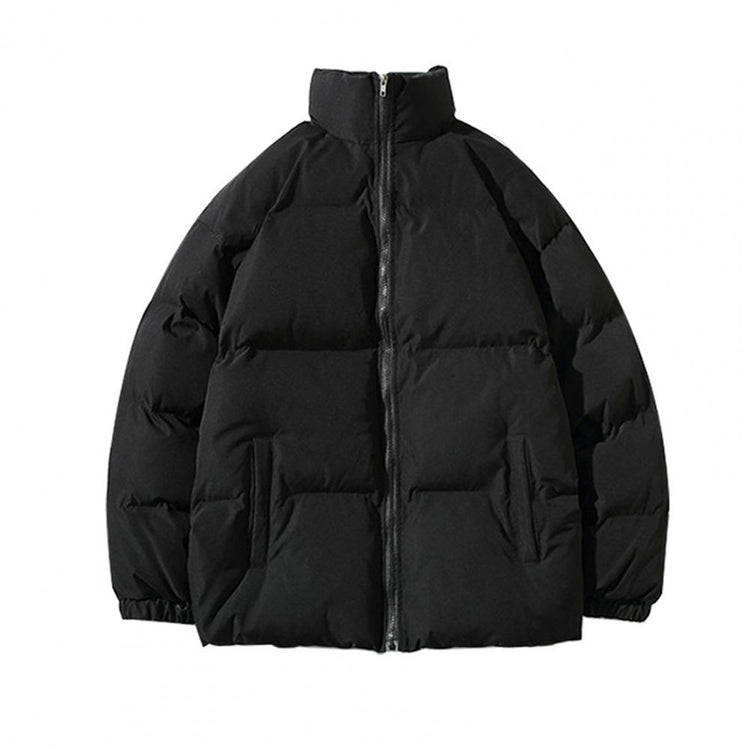 Winter Jacket Men Coat Fashion Plus Thick Warm Solid Color Stand Collar Zipper Couple Jackets Coat Women Men Streetwear 4XL