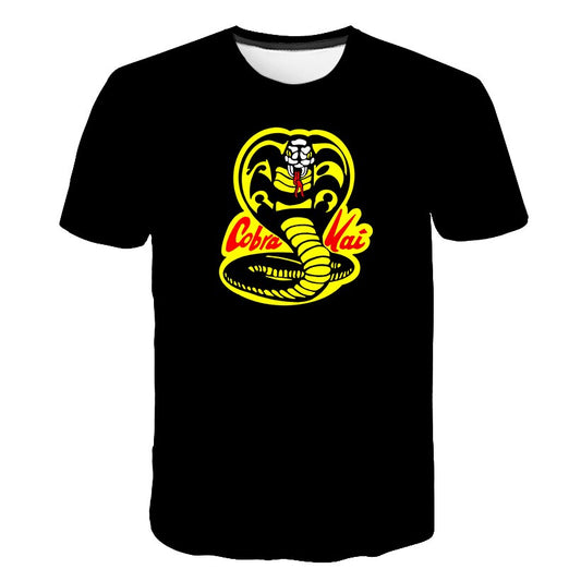 Summer Design Funny 3D Print Cobra Kai Child Tshirt Boys Girls 3 To 14 Y Thai Venomous Snake Movie Teen Top O-Neck Funny T-shirt