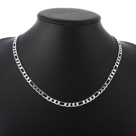 925 Silver Necklace Three Rooms One Ferrero Necklace Silver Chain Men&Women Silver Necklace Fashion Classic Jewelry 4MM