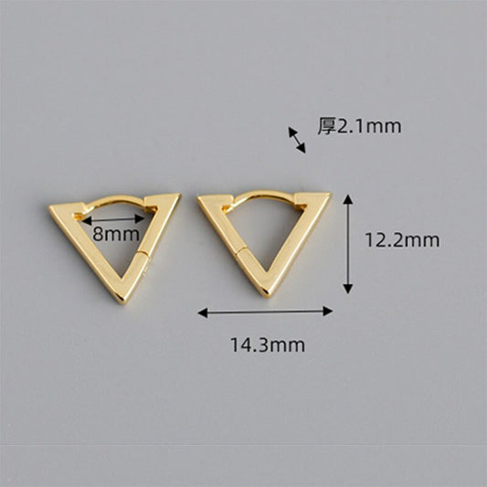 WANTME New Arrival Minimalist Geometric Triangle Stud Earrings for Women 2020 Real 100% 925 Sterling Silver Party Jewelry Gift