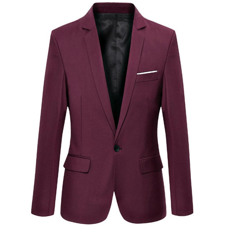 2021 80% Hot Sale Fashion Men Solid Color Long Sleeve Lapel Slim Blazer Suit Coat Outwear for Daily Life