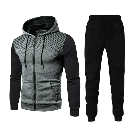Winter Men's 2 Pieces Set Hoodies+pants Sport Suits For Men Sweatshirt Zipper Hoodies Men's Clothing Sets Sportswear Coat Suit