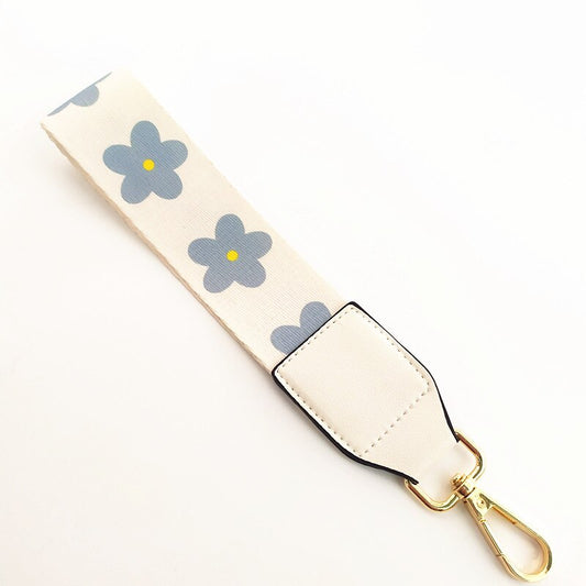 Women Wristlet Keychain Lanyards Printed Fashionable All-match Decorative Bag Straps Flower Straps Bag Accessories Hand Straps