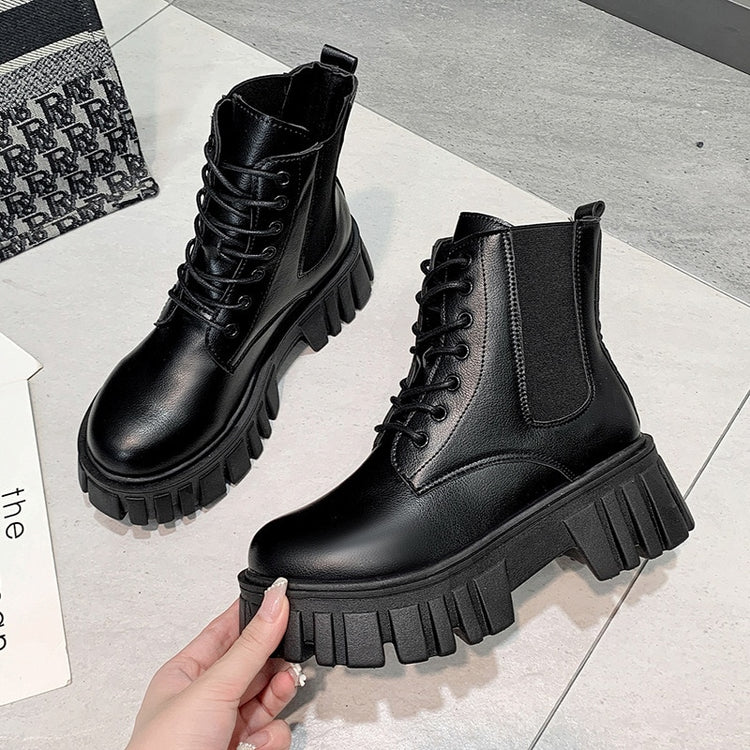 2022 New Platform Women Boots Shoes for Boots Winter Platform Ankle Boots Sexy Punk Motorcycle Boots Shoes Woman Booties