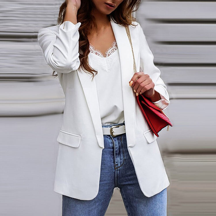 Women Coat Turn-Down Collar Button Autumn Spring Fashion Casual Long Sleeve Office Lady Jacket Vintage Coats Jackets 2020 New