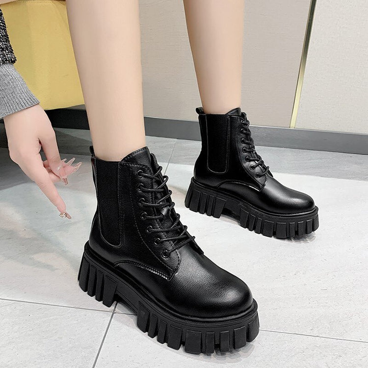 2022 New Platform Women Boots Shoes for Boots Winter Platform Ankle Boots Sexy Punk Motorcycle Boots Shoes Woman Booties