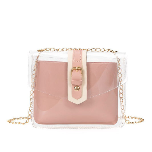 2021 Bags for Women New PU Leather Ladies Messenger Bag Fashion Jelly Crossbody Chain Small Square Bag Shoulder Phone Bag