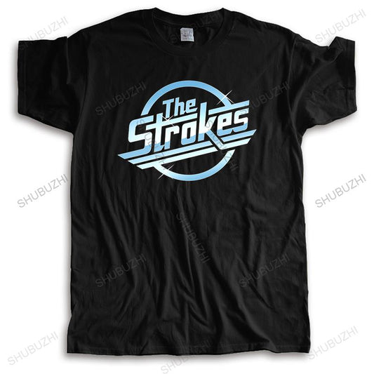 The Strokes Men Black Tshirt Rock Band Fan Tee Shirt Music Size S M L XLXXL men's t-shirt new cotton man t shirt drop shipping