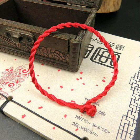 1 PCS Fashion Red Line Lucky Red Handmade Rope ID Bracelets for Women Men Jewelry Lover Couple