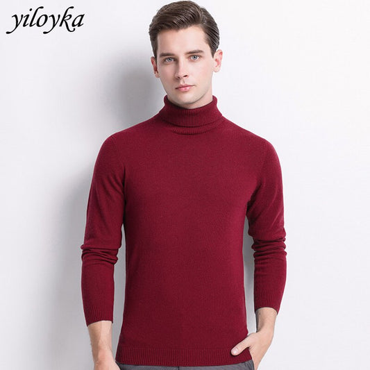 Warm Cashmere Turtleneck Sweater Men Clothes For Autumn Winter Men's Sweater Jersey Hombre Pullovers Knitwear Sweaters For Men
