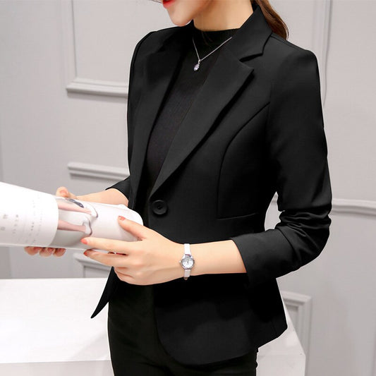 New 2019 Spring And Summer New Slim Large Size Suit Female Jacket Long Sleeve Solid Color Fashion Casual Suit Female